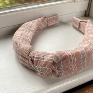 NWIOT Anthropologie Striped Pink Knotted Headband